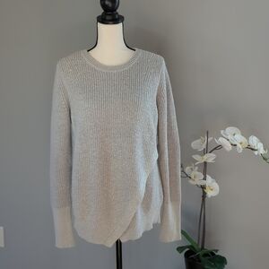 Banana Republic Butterfly Front Pullover Sweater Skyline Grey – Size M